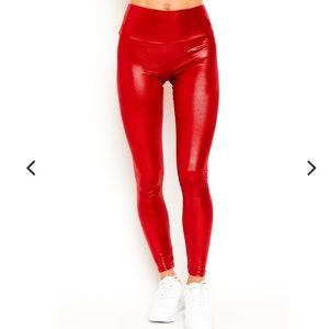 Gold Sheep Red Shimmer leggings